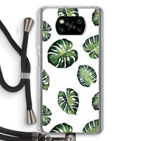 Tropische bladeren: Xiaomi Poco X3 NFC Transparant Hoesje met koord