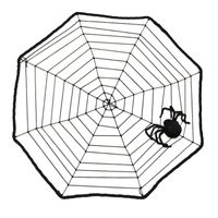 Horror spinnenweb met spin 40 cm   -