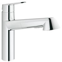 GROHE Eurodisc Cosmopolitan Keukenkraan - laag - uittrekbare uitloop - chroom 32257002 - thumbnail