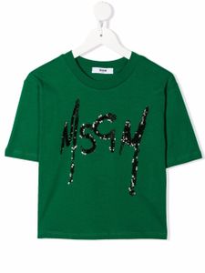 MSGM Kids t-shirt à logo - Vert