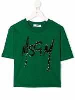 MSGM Kids t-shirt à logo - Vert