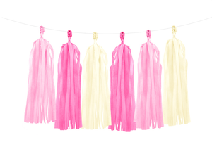 Tassel slinger roze/crème - 1,5 meter