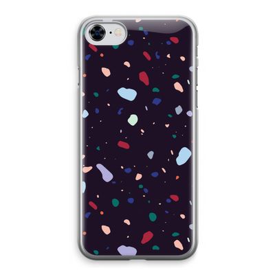 Dark Rounded Terrazzo: iPhone 8 Transparant Hoesje