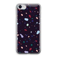 Dark Rounded Terrazzo: iPhone 8 Transparant Hoesje