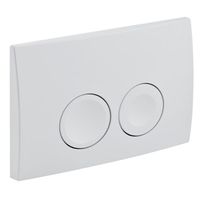 Geberit Delta21 bedieningsplaat, 2-toets spoeling frontbediening voor toilet 24.6x16.4cm wit 115.125.11.1