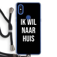 Ik wil naar huis - Zwart: Xiaomi Mi Mix 3 Transparant Hoesje met koord