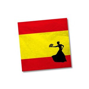 20x stuks Spanje landen vlag thema servetten 33 x 33 cm