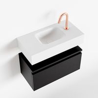 Toiletmeubel Mondiaz Andor | 60 cm | Meubelkleur Urban | Lex vrijhangend wastafel Talc Midden | 1 kraangat