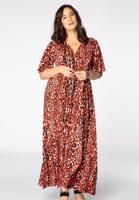 Yoek Maxi jurk RED LEO | Rood | Maat 42/44