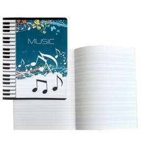 10x A5 muziekschriften met notenbalken