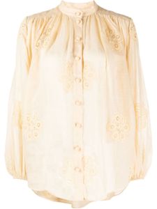 ZIMMERMANN blouse Acadian à motif floral brodé - Jaune