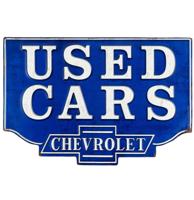 Chevrolet Used Cars Die Cut Metalen Bord