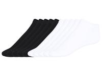 LIVERGY 10 paar sneakersokken (Wit/zwart, 43-46)