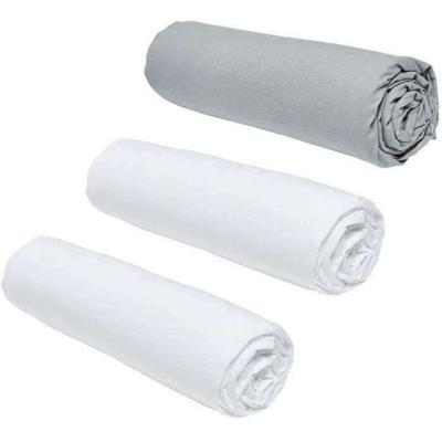 Set van 3 teday essentiële vloeken - 140 x 190 cm - 2 personen - 100% katoen - krijt/ staal