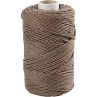 Creativ Company Macramé koord, l: 198 m, d 2 mm, lichtbruin, 330 gr/ 1 rol