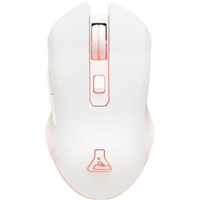 Draadloze gamingmuis - THE G-LAB - KULT HELIUM - RGB - 6400 DPI - 6 knoppen - Wit