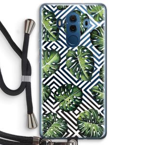 Geometrische jungle: Huawei Mate 10 Pro Transparant Hoesje met koord