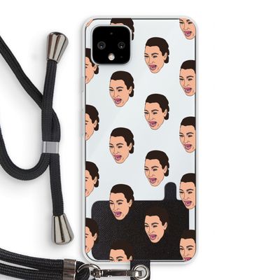 Ugly Cry Call: Pixel 4 XL Transparant Hoesje met koord