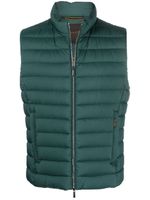 Moorer gilet matelassé à fermeture zippée - Vert