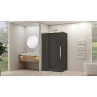 Van Rijn Products ST09 Schuifdeur tbv hoekcabine - 180x200cm - grijs rookglas - soft-close - RVS Geborsteld ST09350180GRBN Van Rijn Products ST09 Schuifdeur tbv hoekcabine - 180x200cm - grijs rookglas - soft-close - RVS Geborsteld ST09350180GRBN