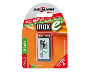 Ansmann maxE 6LR61 Oplaadbare 9V batterij (blok) NiMH 8.4 V 300 mAh 1 stuk(s)