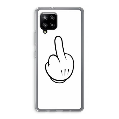 Middle finger white: Samsung Galaxy A42 5G Transparant Hoesje