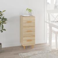 Dressoir 34,5x34x90 cm bewerkt hout sonoma eiken