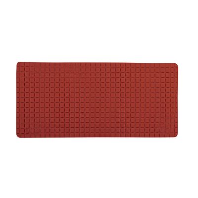 Douche/bad anti-slip mat badkamer - rubber - terracotta - 76 x 36 cm - rechthoek