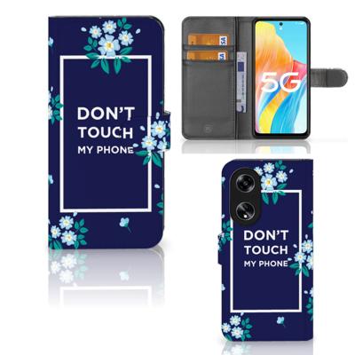 OPPO Reno8 T 5G Portemonnee Hoesje Flowers Blue DTMP OPPO Reno8 T 5G Portemonnee Hoesje Flowers Blue DTMP