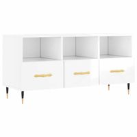 The Living Store - TV-meubel - Hoogglans wit - 102 x 36 x 50 cm