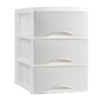 Thuis kantoor organizer ladeblok - 3 lades - 26 x 37 x 37 cm - opslag - Kunststof - Wit Thuis kantoor organizer ladeblok - 3 lades - 26 x 37 x 37 cm - opslag - Kunststof - Wit