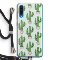 Cactus Lover: Samsung Galaxy A50 Transparant Hoesje met koord
