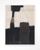 Urban Cotton Wandkleed 'Abstract 2' 80 x 110cm in Floating Frame - off white