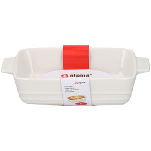 Rechthoekige ovenschaal wit 25 cm   -