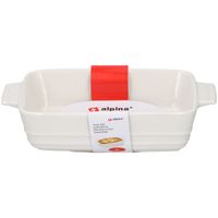 Rechthoekige ovenschaal wit 25 cm   -