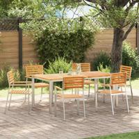 Tuinstoel 6 pcs Bruin 56 x 54.5 x 87cm Massief teakhout