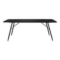 "Dutchbone Roger Eettafel - 180 x 90 cm - Zwart " - thumbnail