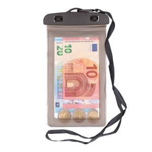 2x Waterdichte geldbuidel/ moneybelt nektasje grijs