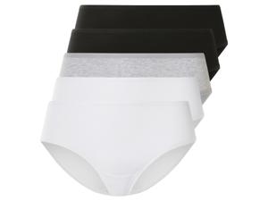 esmara 5 dames hipsters (Zwart/grijs/wit, XS (32/34))