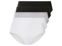 esmara 5 dames hipsters (Zwart/grijs/wit, XS (32/34))
