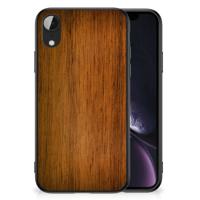 Apple iPhone XR Houten Print Telefoonhoesje Donker Hout Apple iPhone XR Houten Print Telefoonhoesje Donker Hout