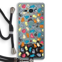 Kleurrijke katten: Sony Xperia XZ2 Compact Transparant Hoesje met koord