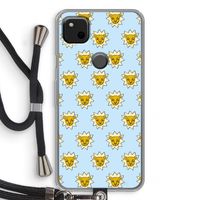Leeuwenkoppen: Pixel 4a Transparant Hoesje met koord