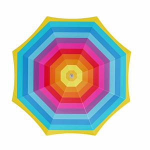 Parasol - regenboog - gestreept - D180 cm - UV-bescherming - incl. draagtas