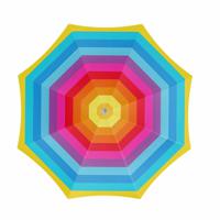 Parasol - regenboog - gestreept - D180 cm - UV-bescherming - incl. draagtas - thumbnail