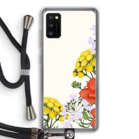 Wilde bloemen: Samsung Galaxy A41 Transparant Hoesje met koord Wilde bloemen: Samsung Galaxy A41 Transparant Hoesje met koord