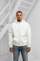 24 Uomo Mirror Zipped Hoodie Off-White - Maat XS - Kleur: Wit | Soccerfanshop