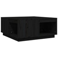 vidaXL Salontafel 80x81x36,5 cm massief grenenhout zwart - thumbnail