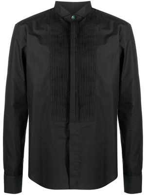 Roberto Cavalli chemise à plastron contrastant - Noir