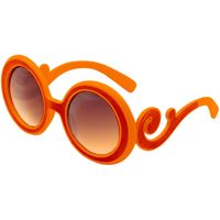 Oranje feestbril met sjiek montuur   -